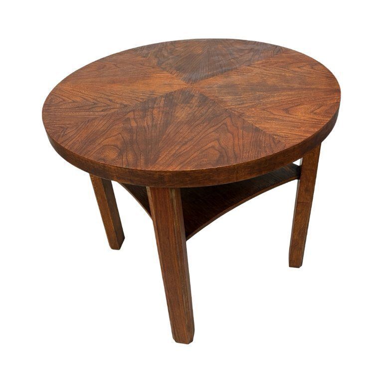 Round Coffee Table, Mid Century, Art Deco, After Renovation, Germany, 1960s. photo Furniture