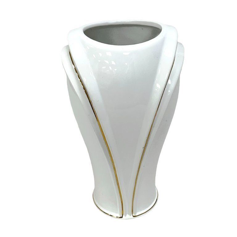 Elegant Porcelain Vase Welz Pfungstadt, Germany 1970s photo vintage