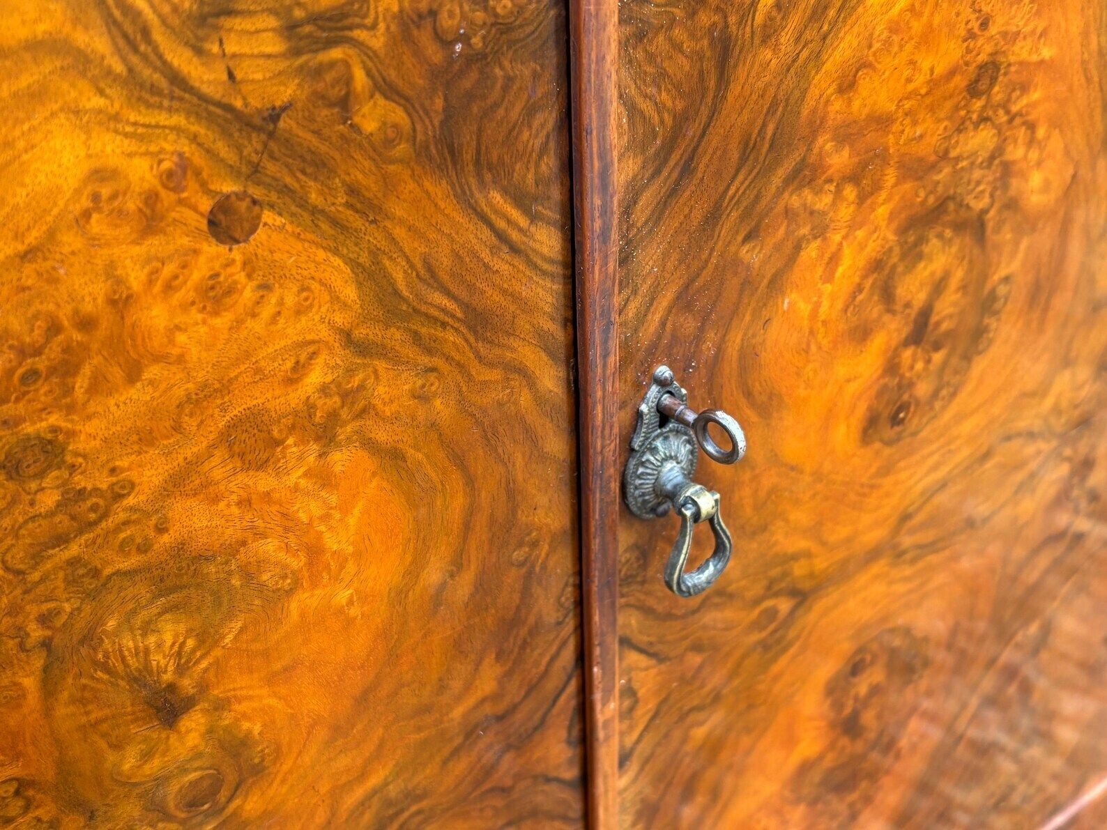 photo for sale Vintage 1930’s Art Deco Burr Walnut Compactum