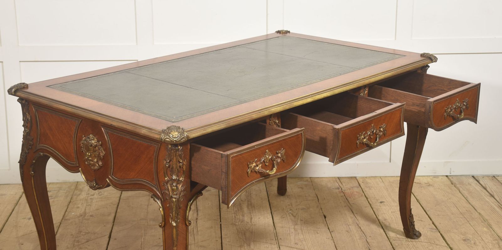 Fine French Louis XV–Style Ormolu Mounted Bureau Plat photo Furniture