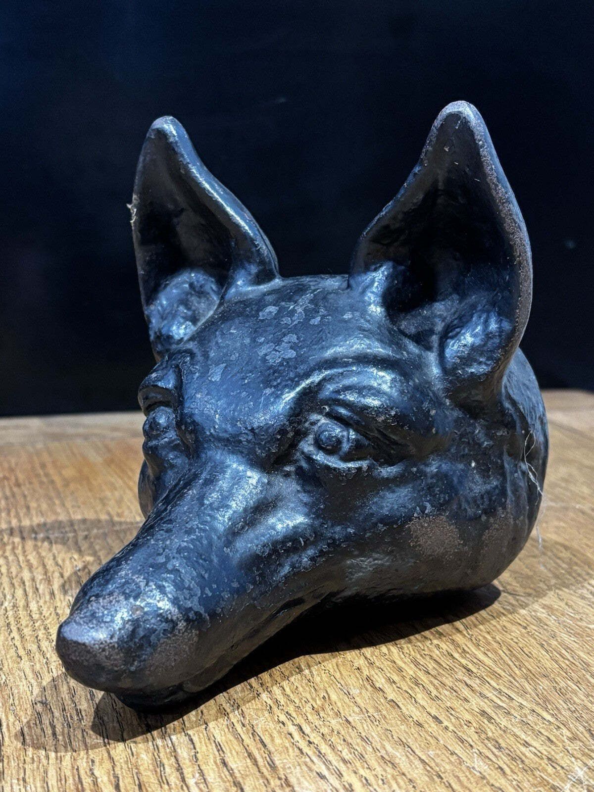 Antique Cast Iron Fox Head Doorstop photo furniture