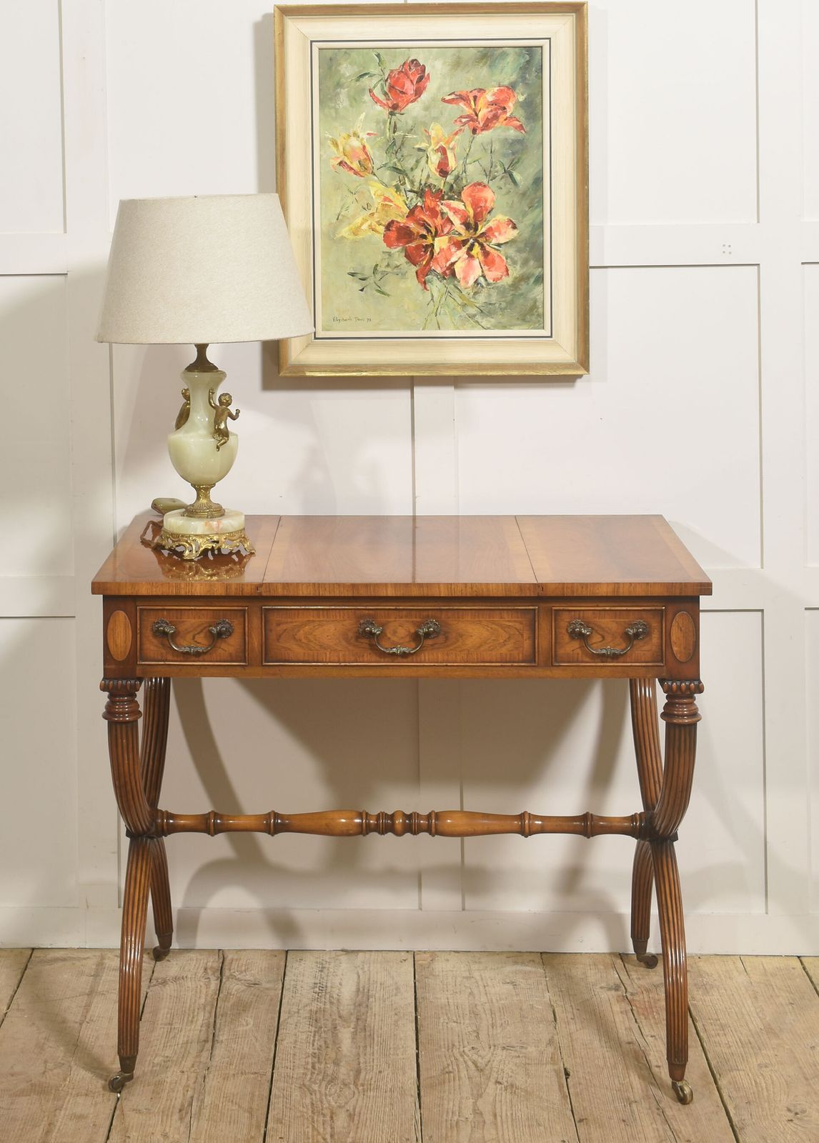 Regency Style Rosewood Inlaid Games Table photo furniture