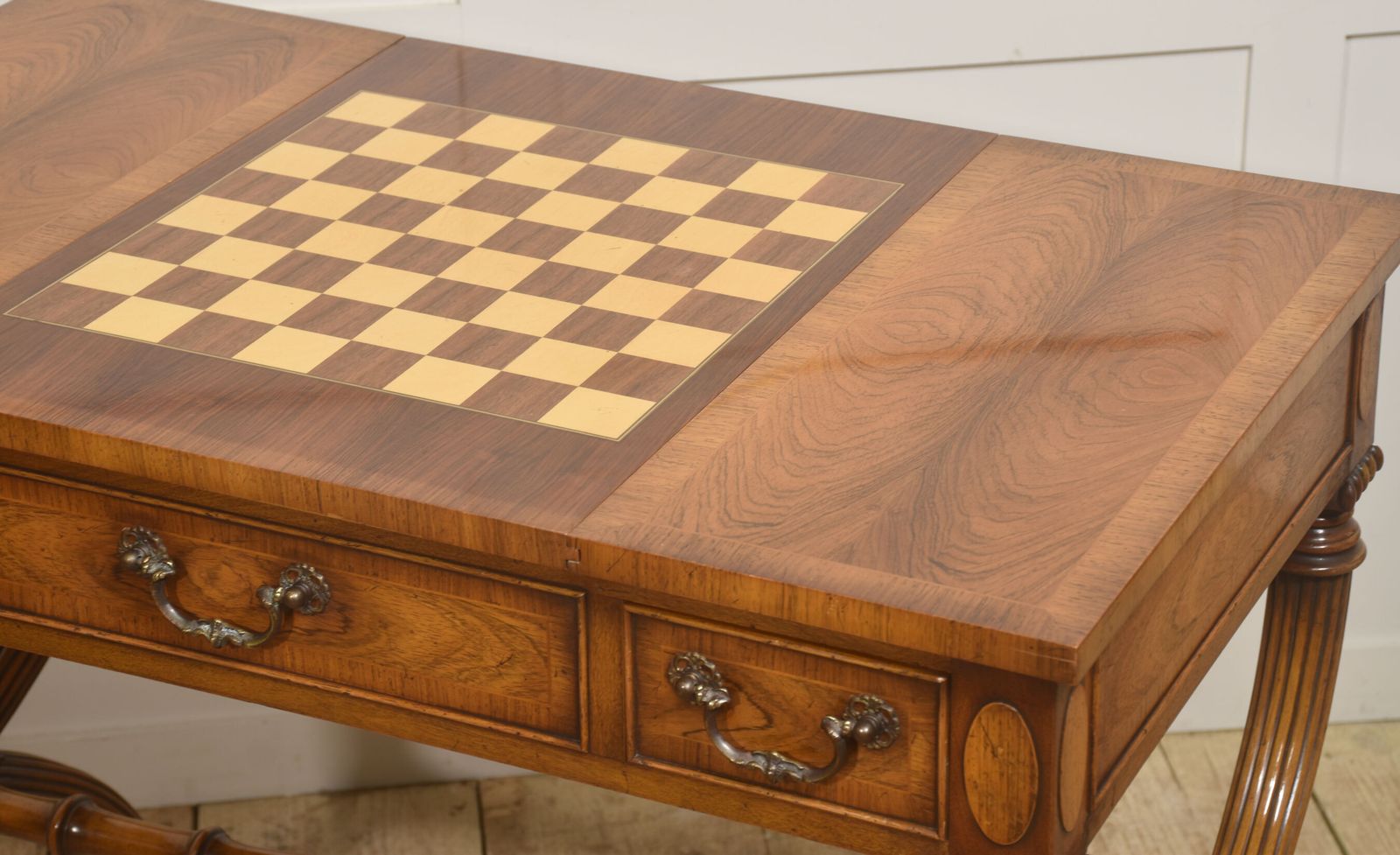 Regency Style Rosewood Inlaid Games Table photo vinterior