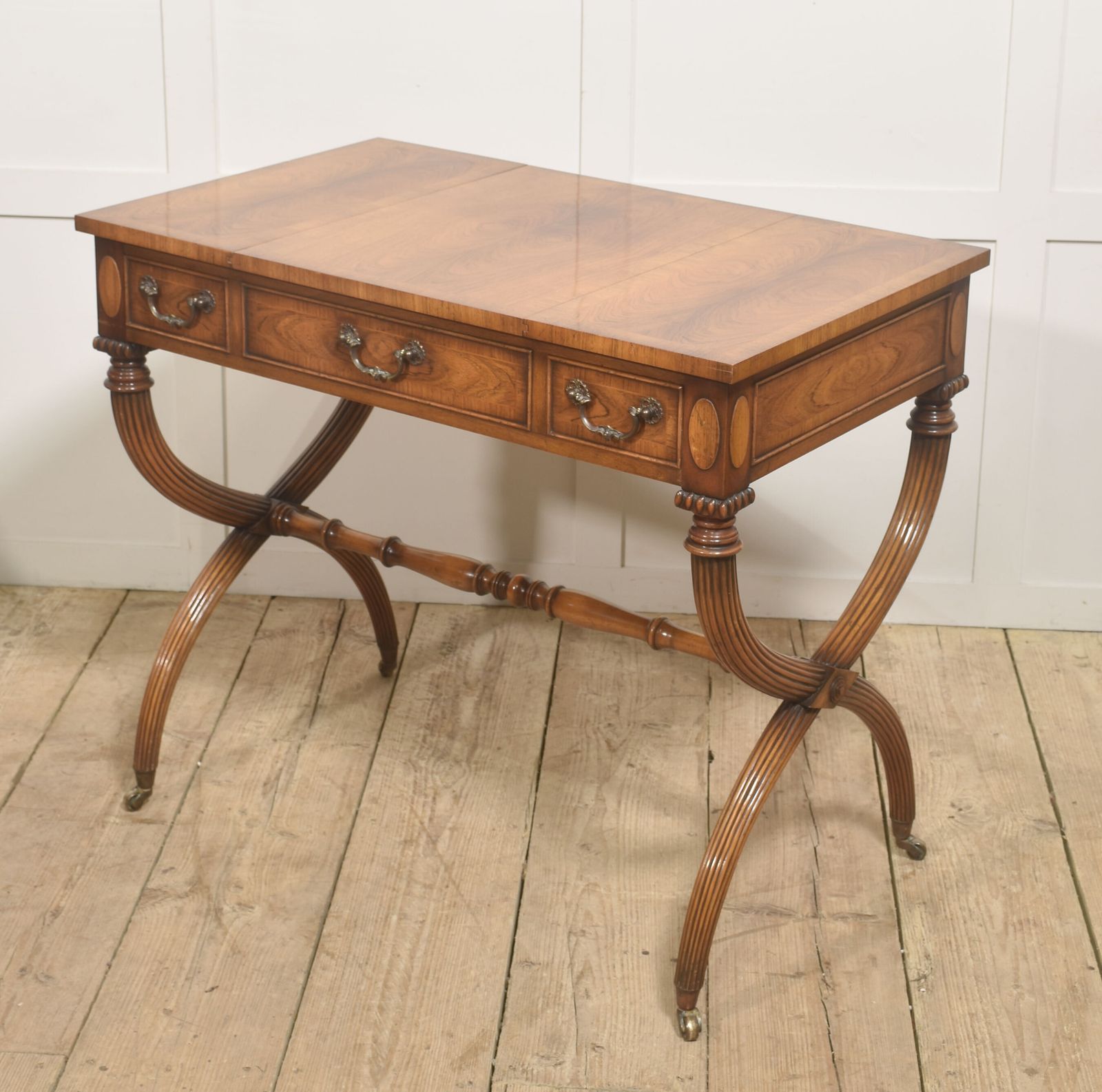 photo furniture Regency Style Rosewood Inlaid Games Table