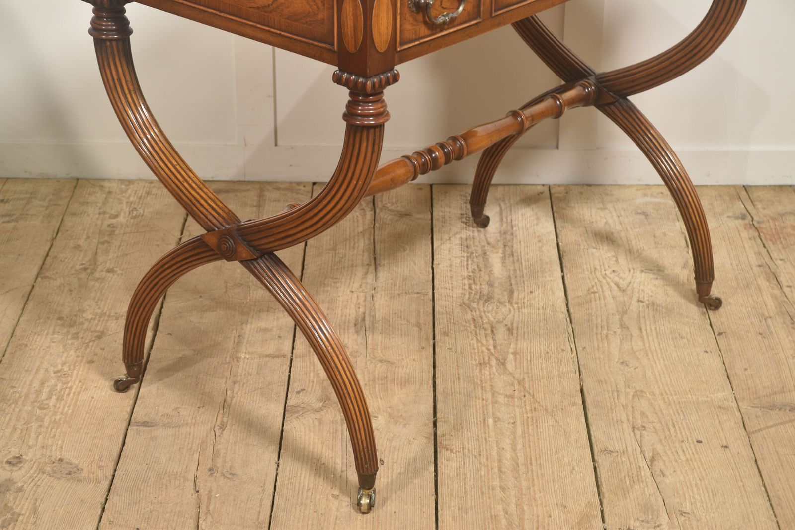 Furniture Regency Style Rosewood Inlaid Games Table photo