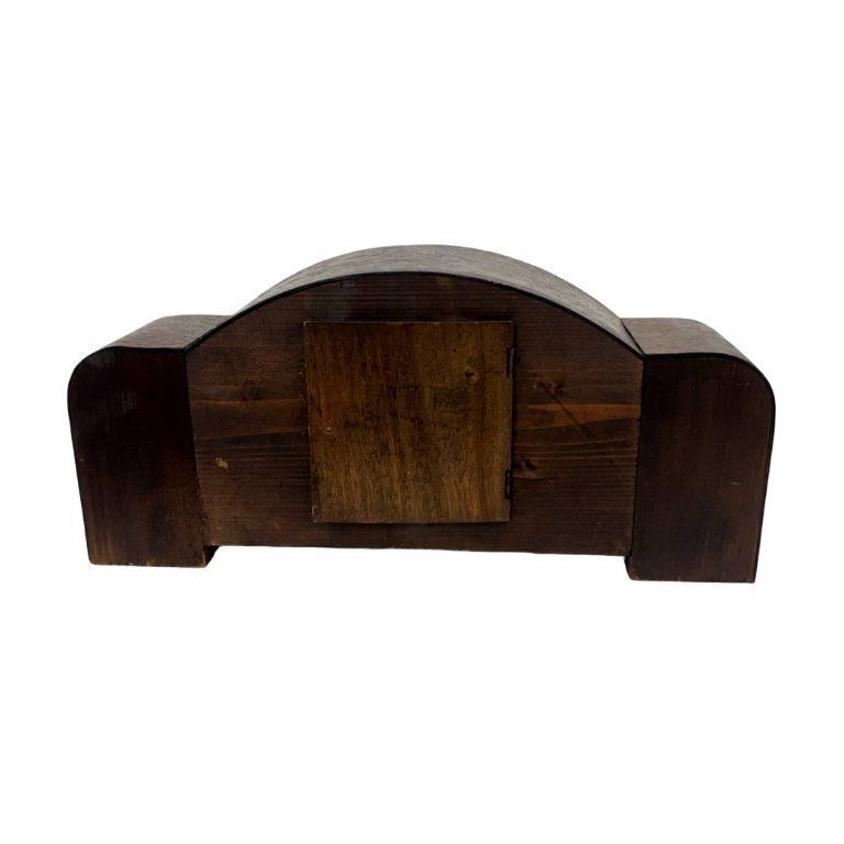 Antique Art Deco Wood Mantel Clock, Germany, 1930s photo buy