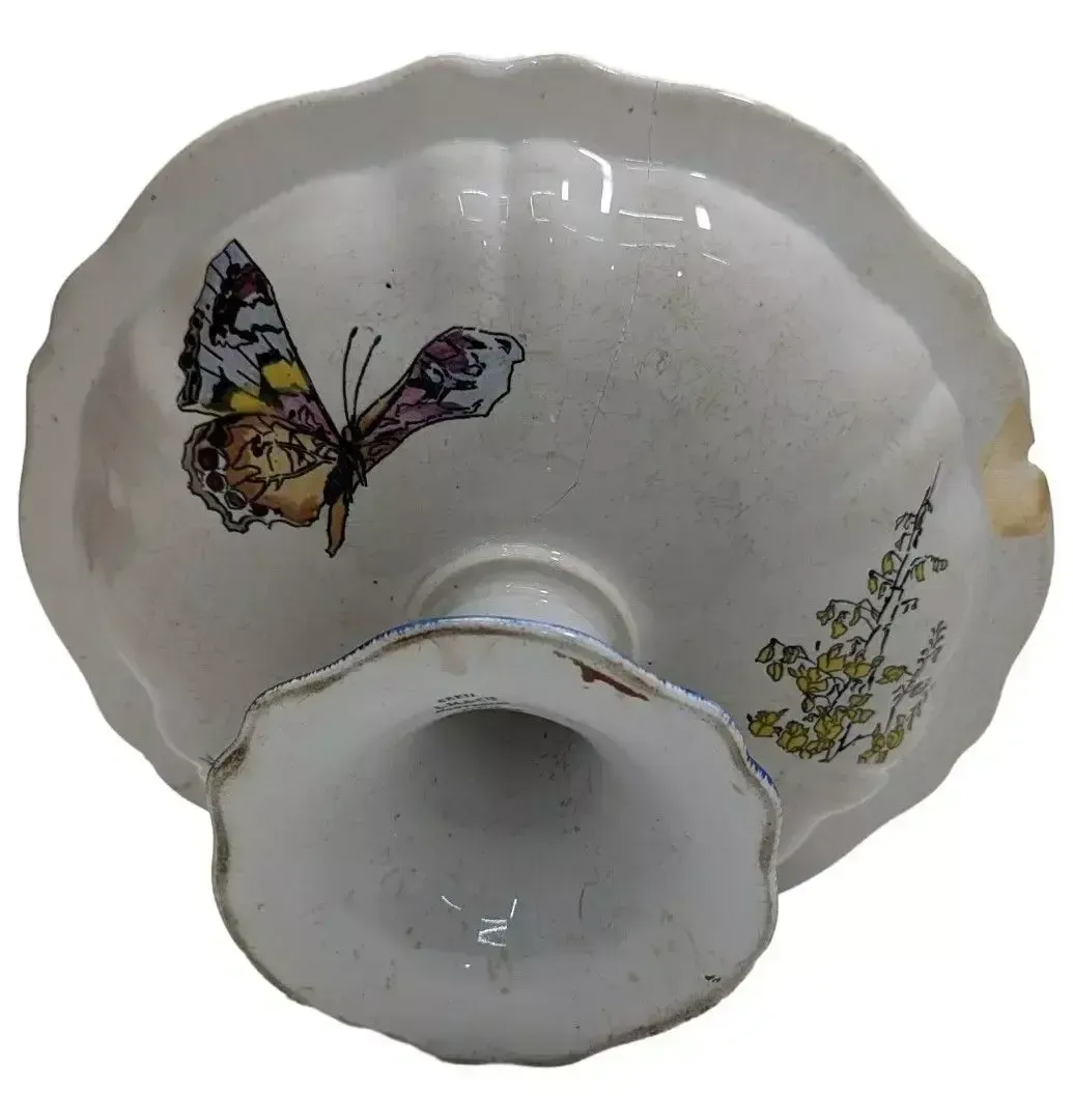 Felix Braquemond Pair Of Compote Dishes From The Rousseau Creil And Montereau Service photo for sale