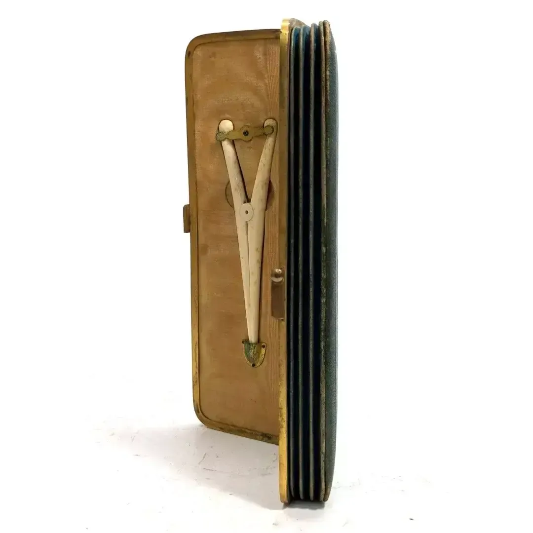 Green Moroccan Gusseted Box Containing A Pair Of Pliers