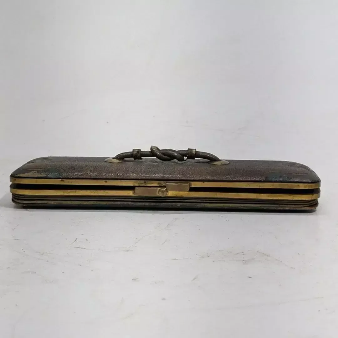 Green Moroccan Gusseted Box Containing A Pair Of Pliers photo Home Decor