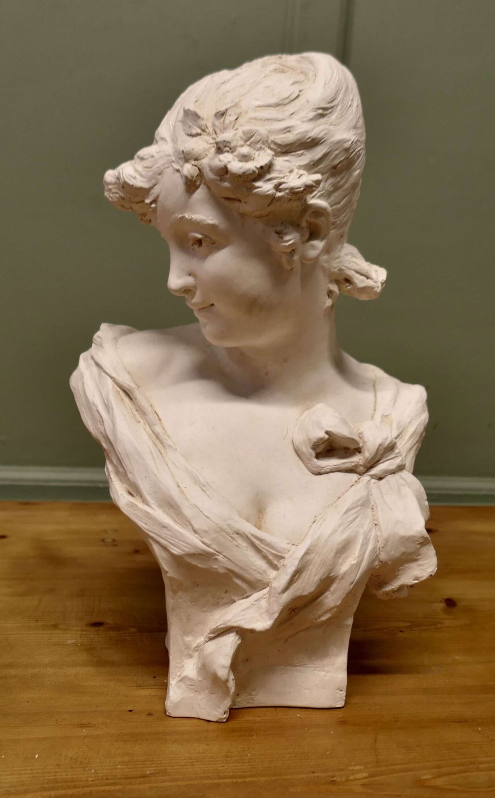 Art Nouveau Bust Of A Lady, After Alfred Foretay