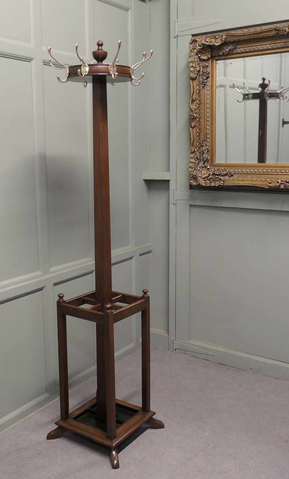 Oak Revolving Hat Coat And Umbrella Hall Stand photo 1800.0