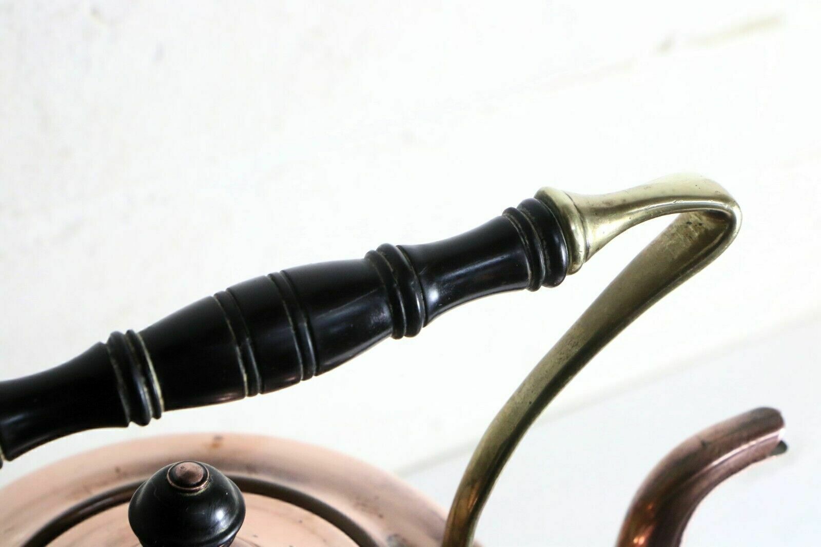 Antique Art Nouveau Copper Spirit Kettle With Brass Stand Late 19th Early 20th C photo 80.0