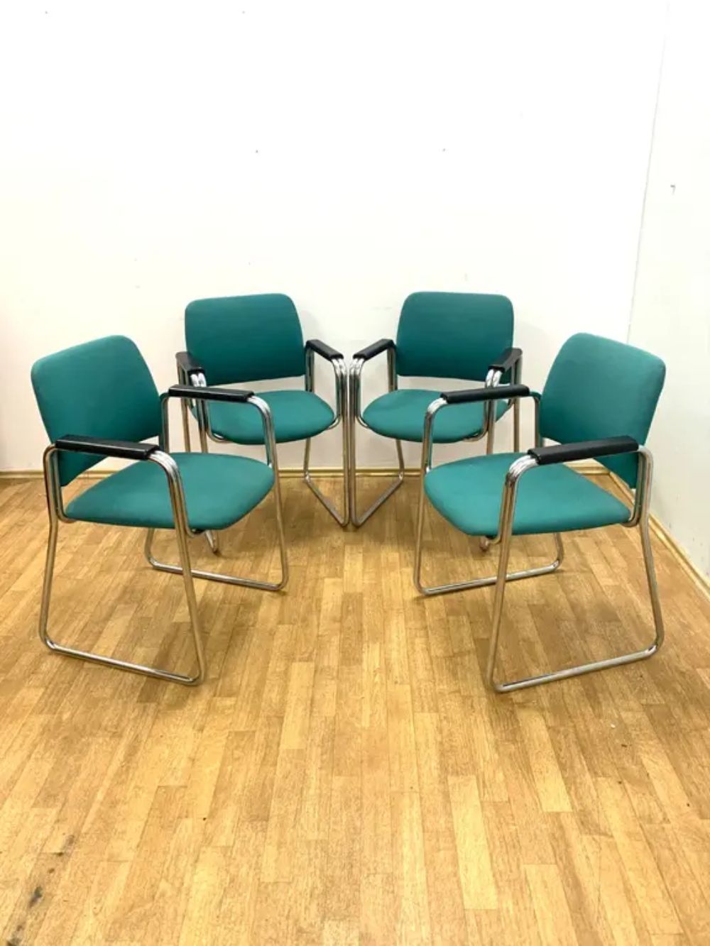 Retro Armchairs With Armrests, 1970s–80s, Czechoslovakia (Set Of 4) photo buy