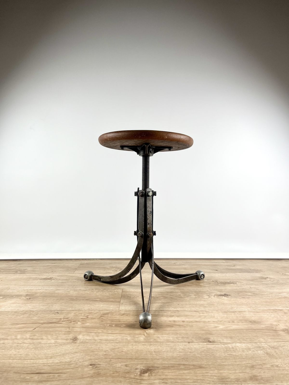 Rubery Owen Adjustable ‘Blade’ Stool, British 1940s photo for sale