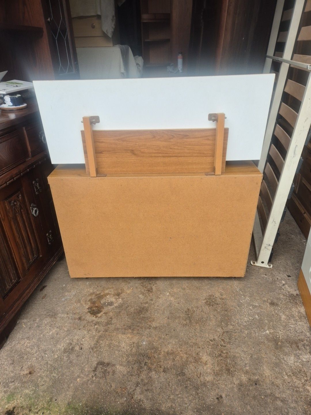 photo for sale Vintage / Retro /Mid Century, Small 6 Drawer Dressing Chest With Mirror & Wheels