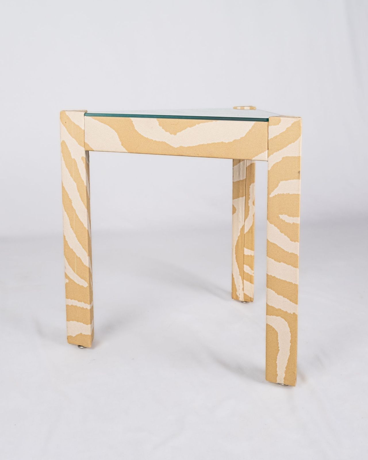 photo furniture Set Of Upholstered Nesting Tables, Pierre Frey, France, 1970 80s