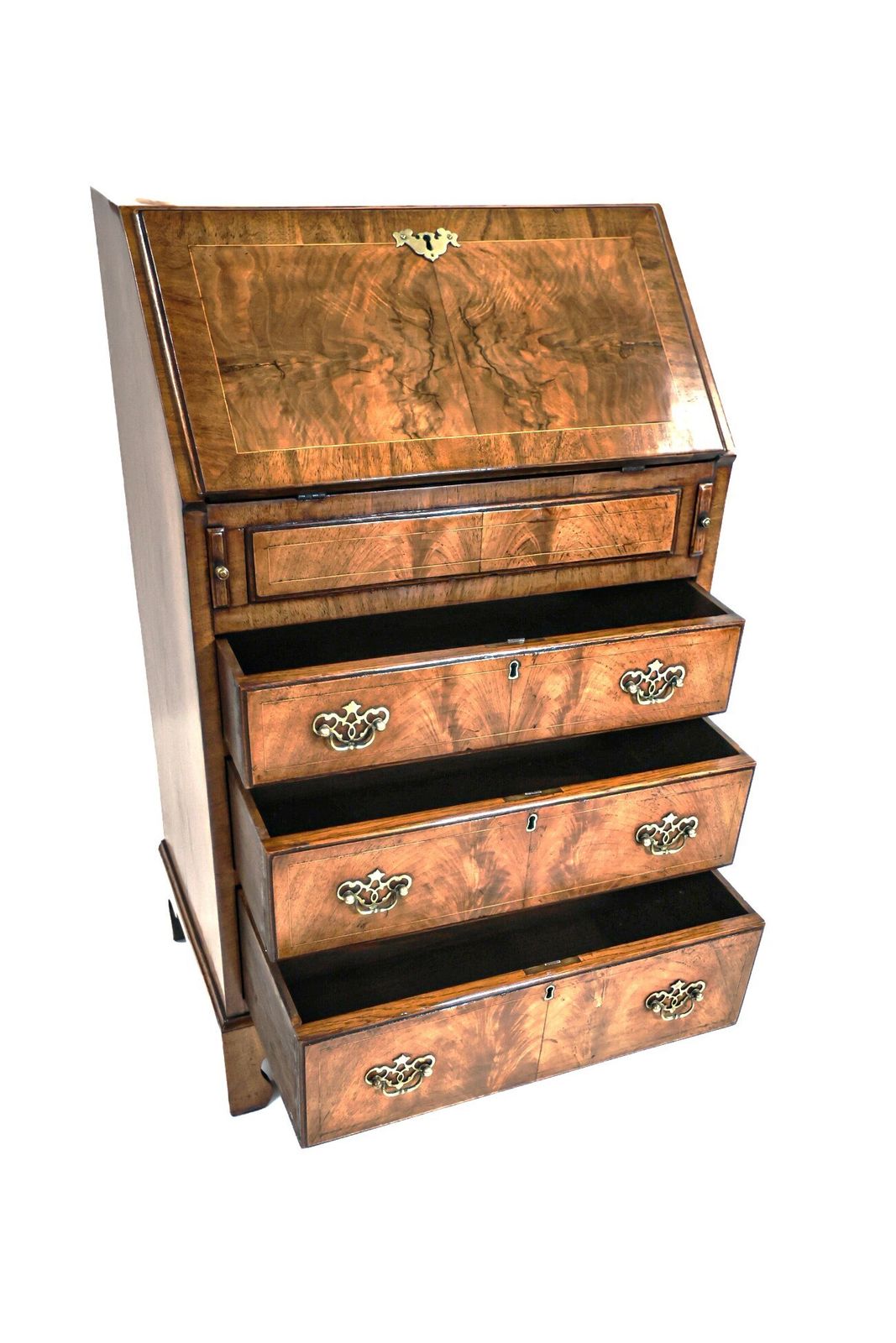 Queen Anne Style Walnut Bureau 1920s photo furniture