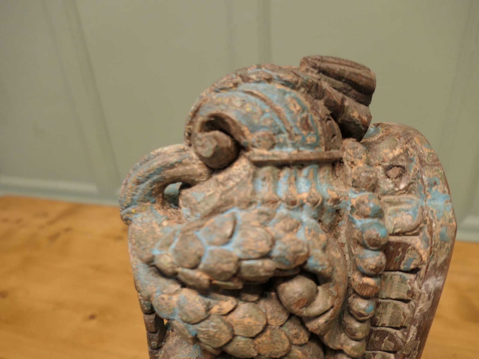 Primitive Architectural Carved Wood Mounted Sculpture A Beautiful Piece Of Folk Architec photo 600.0