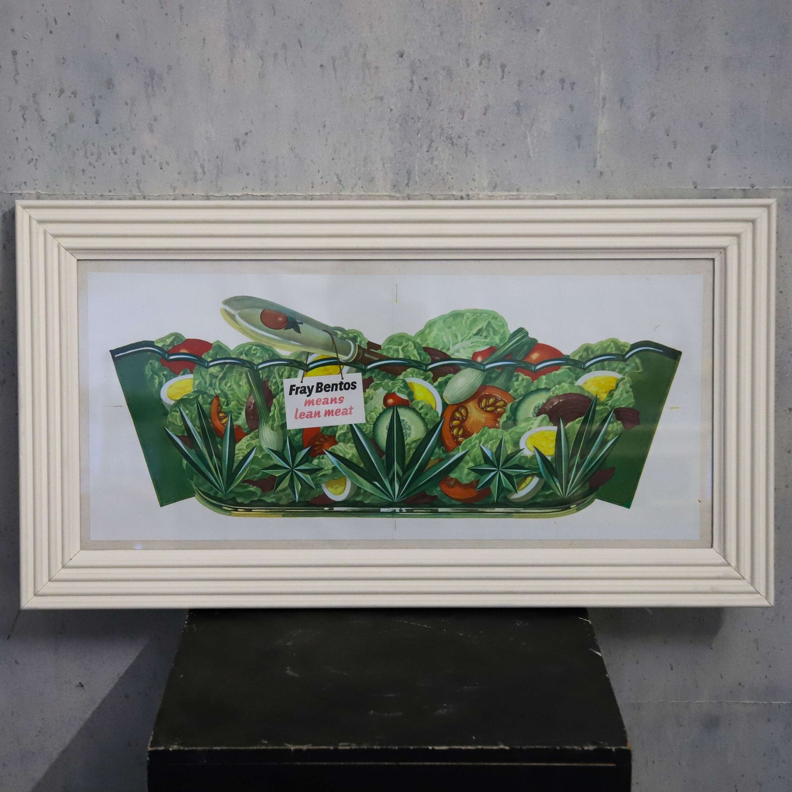 Original 1950s Fray Bentos Advertising Poster photo furniture