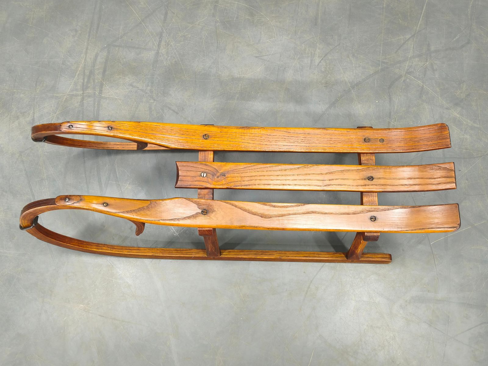 1930s Czech Oak Art Deco Sled photo vintage