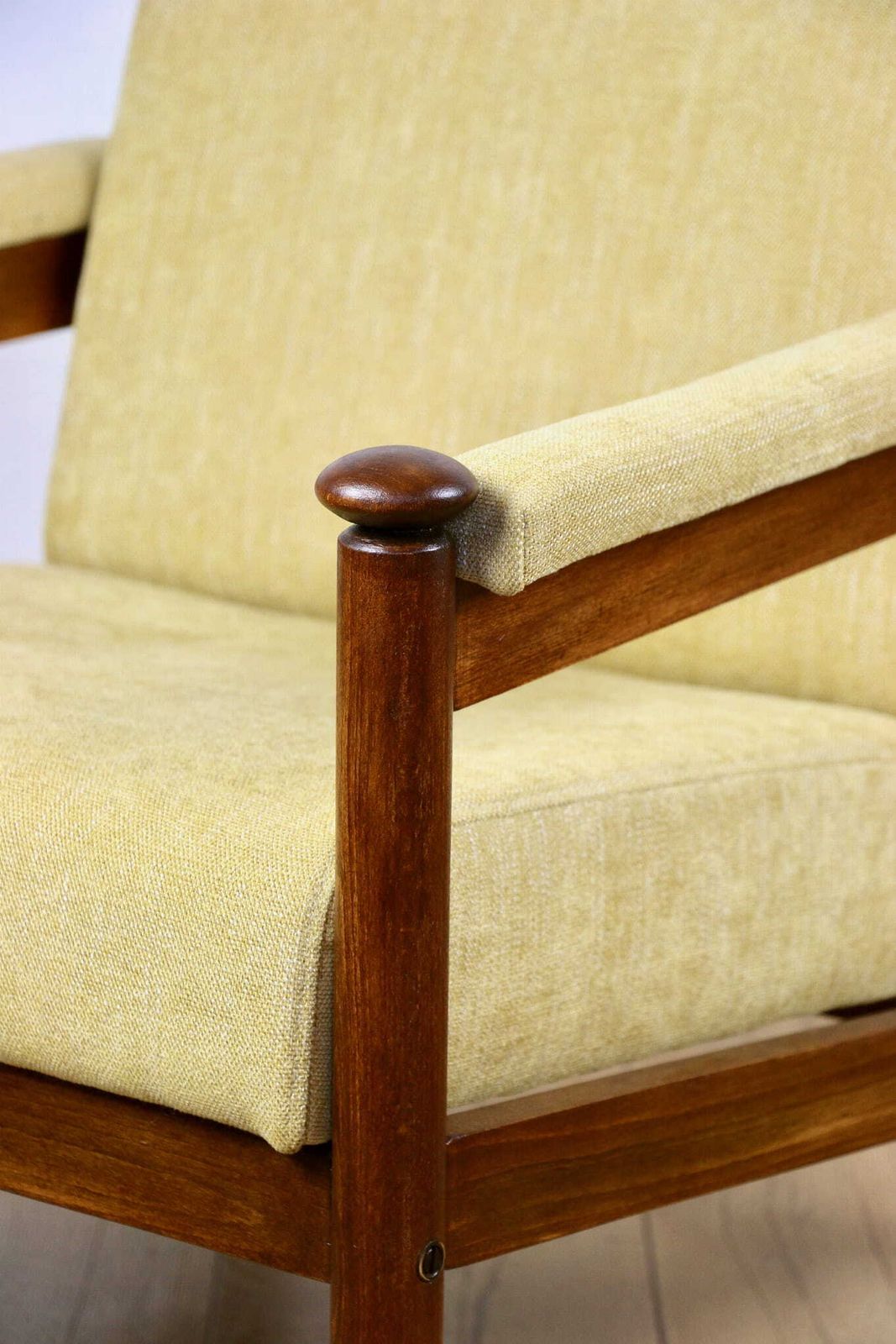 photo furniture Classic Armchair Prl Vintage Loft 1970s Yellow Cream Gold
