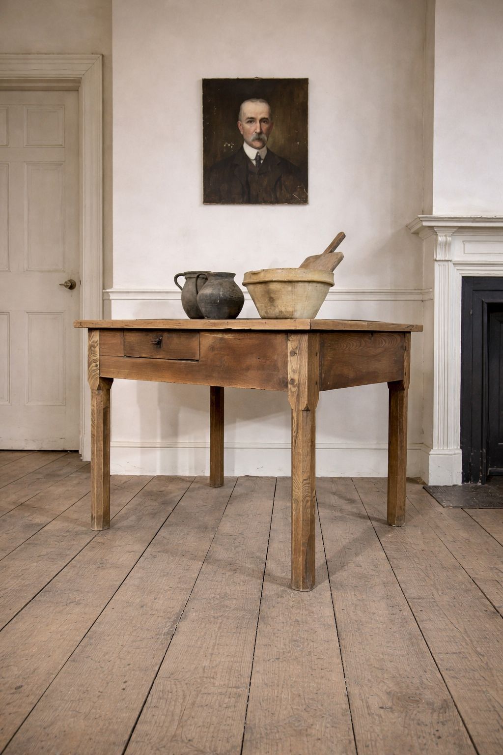 Antique French Rustic Kitchen Table / Desk