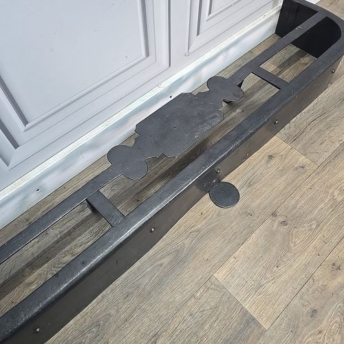 Antique Victorian Fire Fender Steel Iron Cottage Cooking Range Kerb Trivet photo furniture