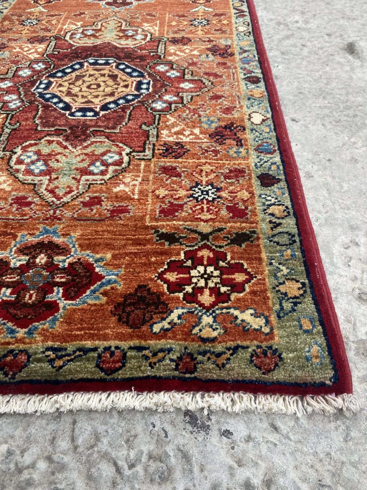 2x3 Rust Afghan Mamluk Hand Knotted Oriental Rug photo for sale