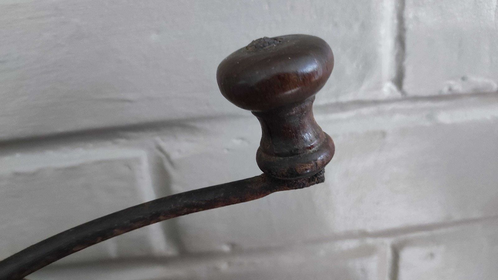 Home Decor Large Antique Wooden Manual Coffee Grinder, French Counter Spice Mill photo