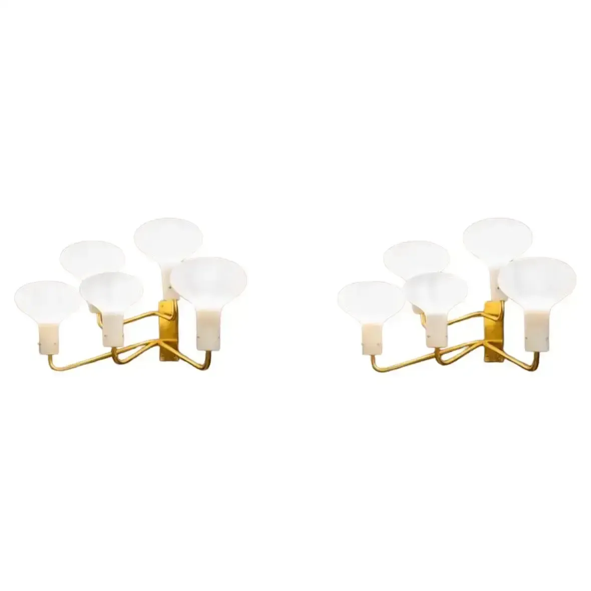 Mid Century Pair Of Wall Lights ” Lp12″ By Ignazio Gardella, Azucena, 1960s
