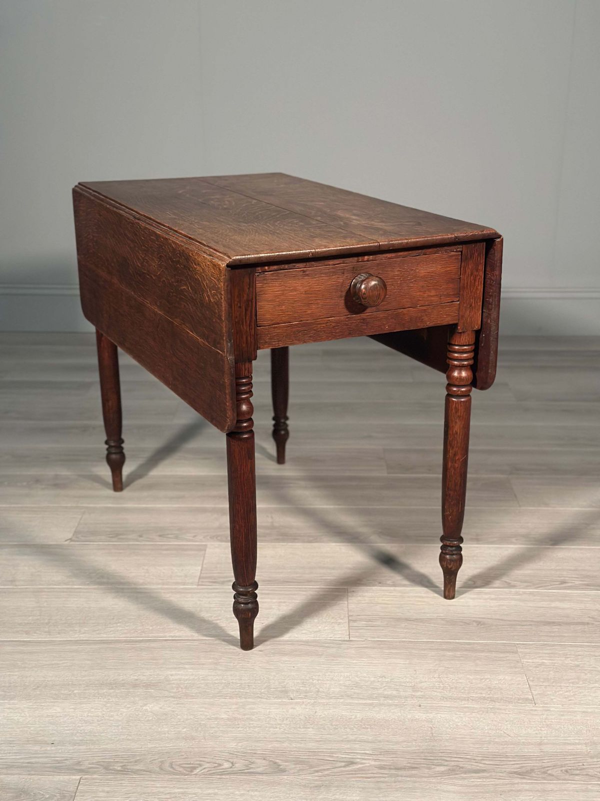 Country Oak Pembroke Table, 1800s photo furniture
