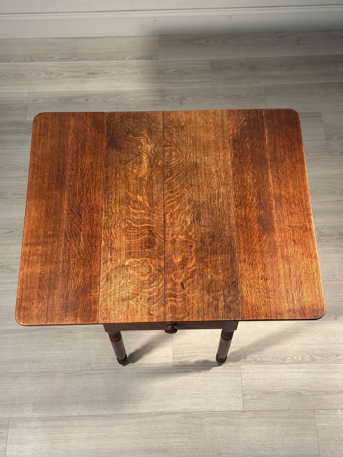 Furniture Country Oak Pembroke Table, 1800s photo