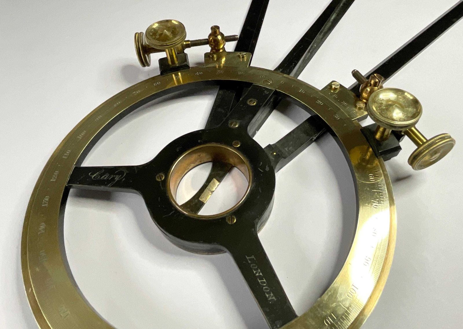 Antique Brass Station Pointer, William Cary London Navigational Instrument, Circa 1830 photo buy