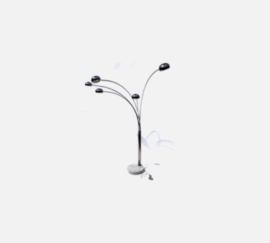 651.0 Vintage Floor Lamp "Gustav" Arco Style In Marble Base  Sweden 1970s photo