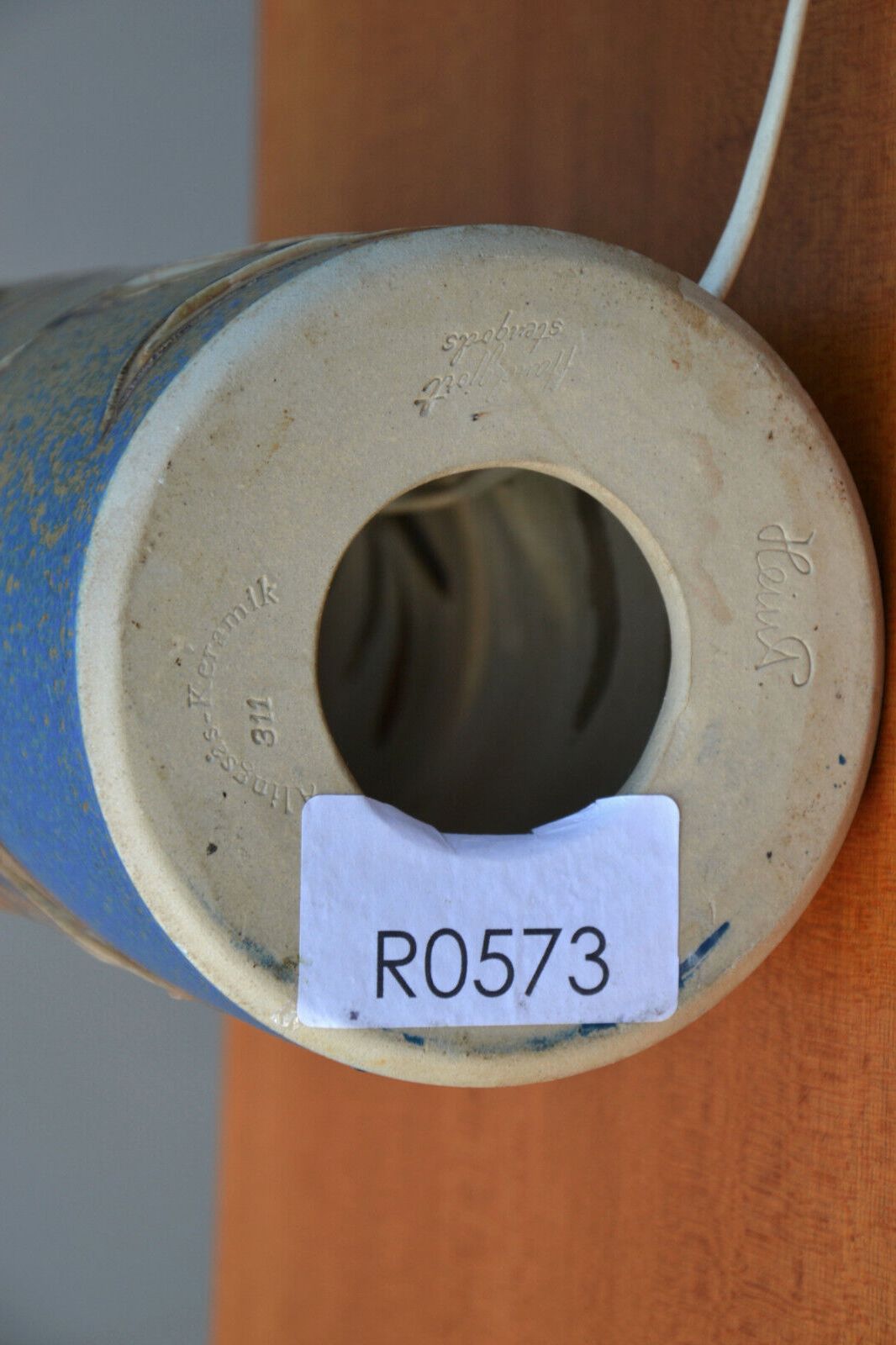 Stoneware Table Lamp Stand By Heinz Preissler, Alingsås Keramik 1970's, Sweden photo vintage