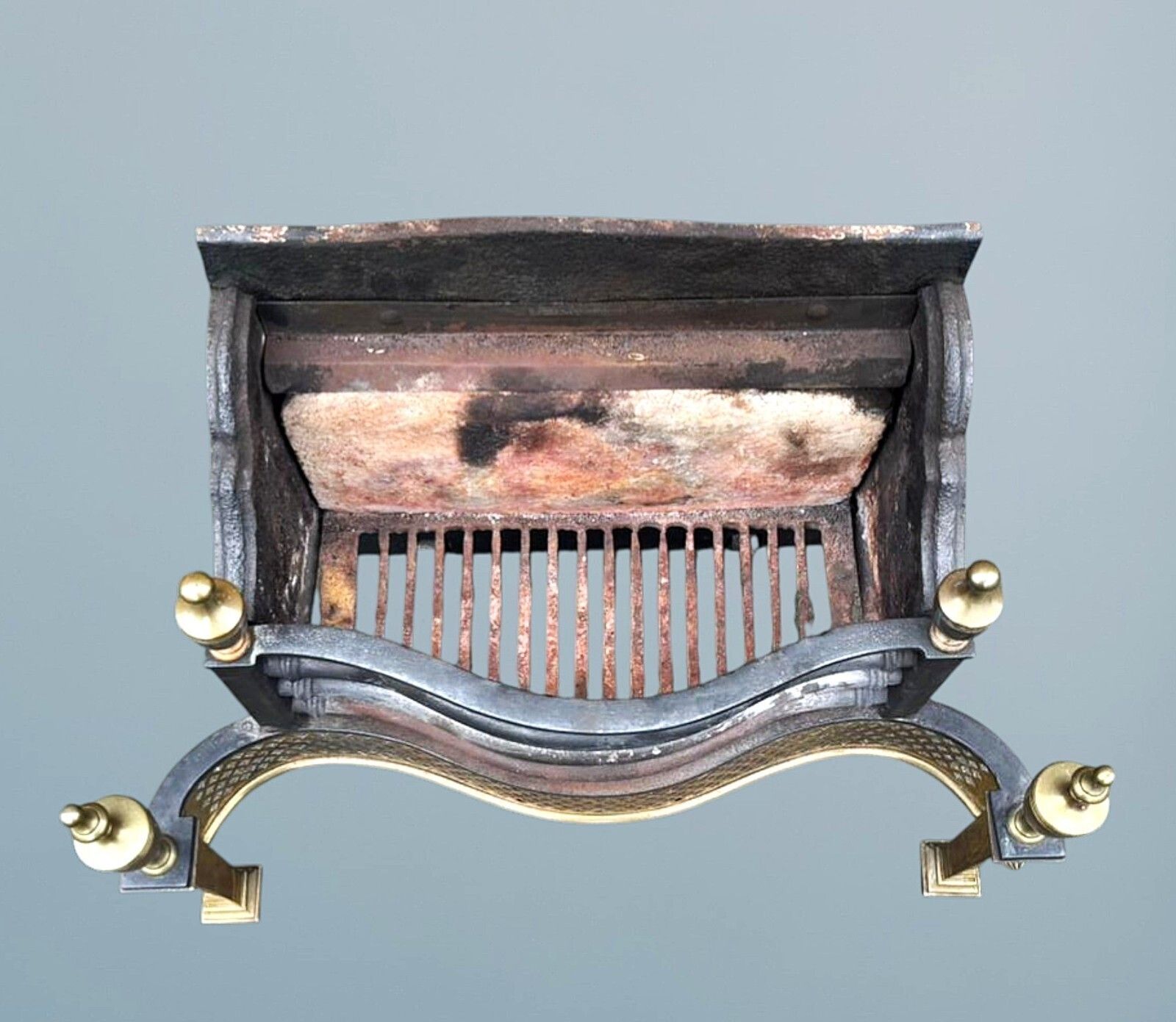 Georgeiii Style Wrought Iron And Brass Fire Basket photo furniture