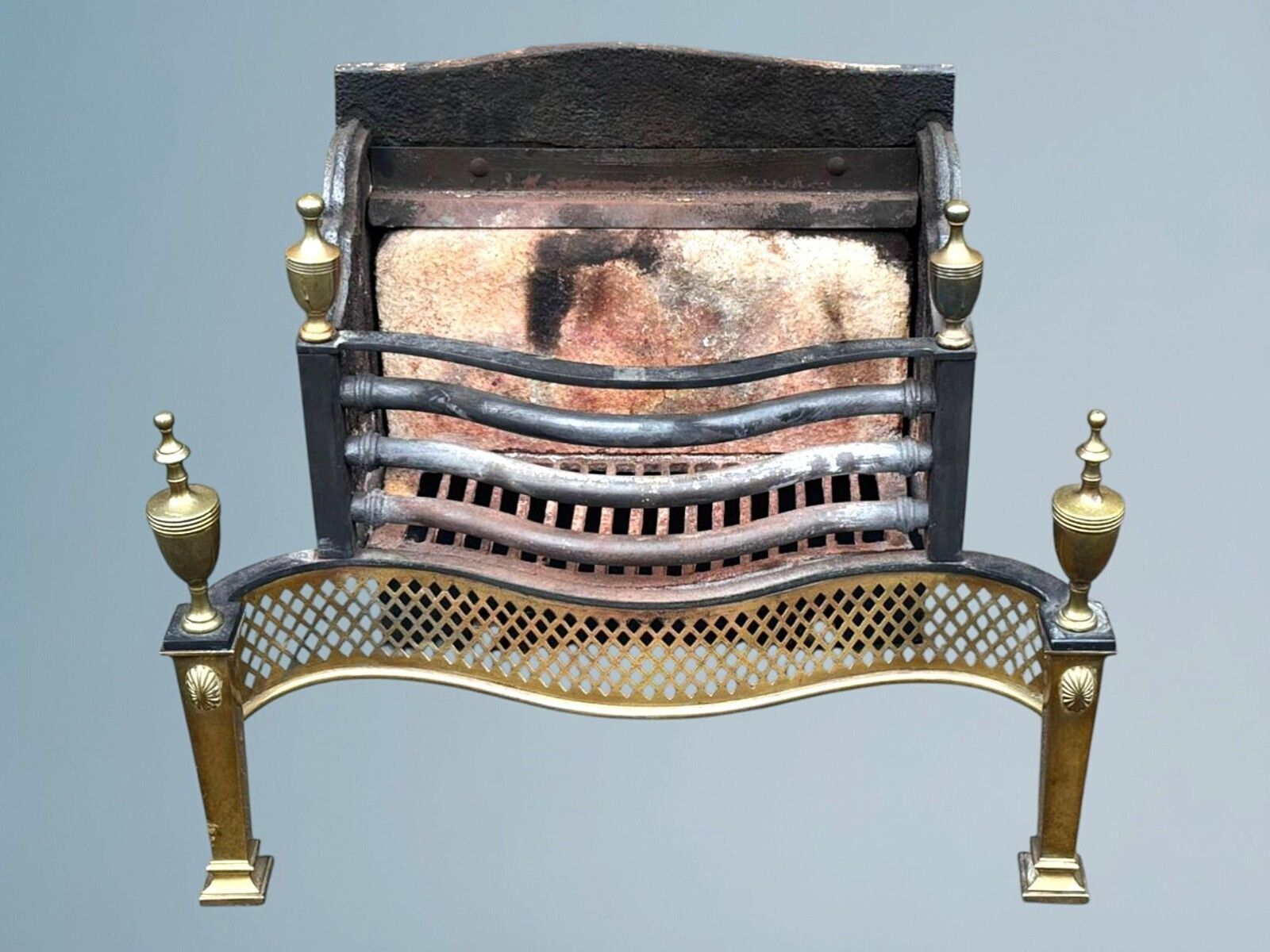 Georgeiii Style Wrought Iron And Brass Fire Basket photo 360.0