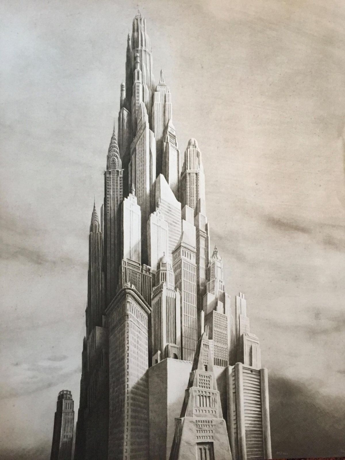 Jan Peter Tripp "American Dream" Limited Edition New York Skyscrapers Etching Signed 40/100