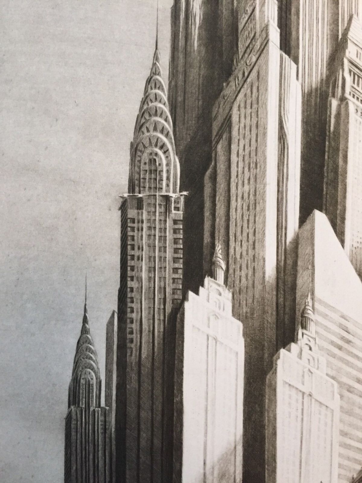 Jan Peter Tripp "American Dream" Limited Edition New York Skyscrapers Etching Signed 40/100 photo for sale