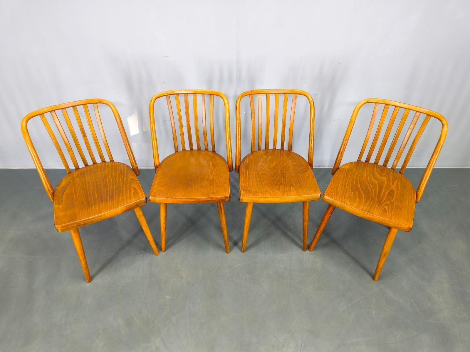Antonin Suman For Ton Dining Chairs, 1960s, Set Of Four photo Furniture