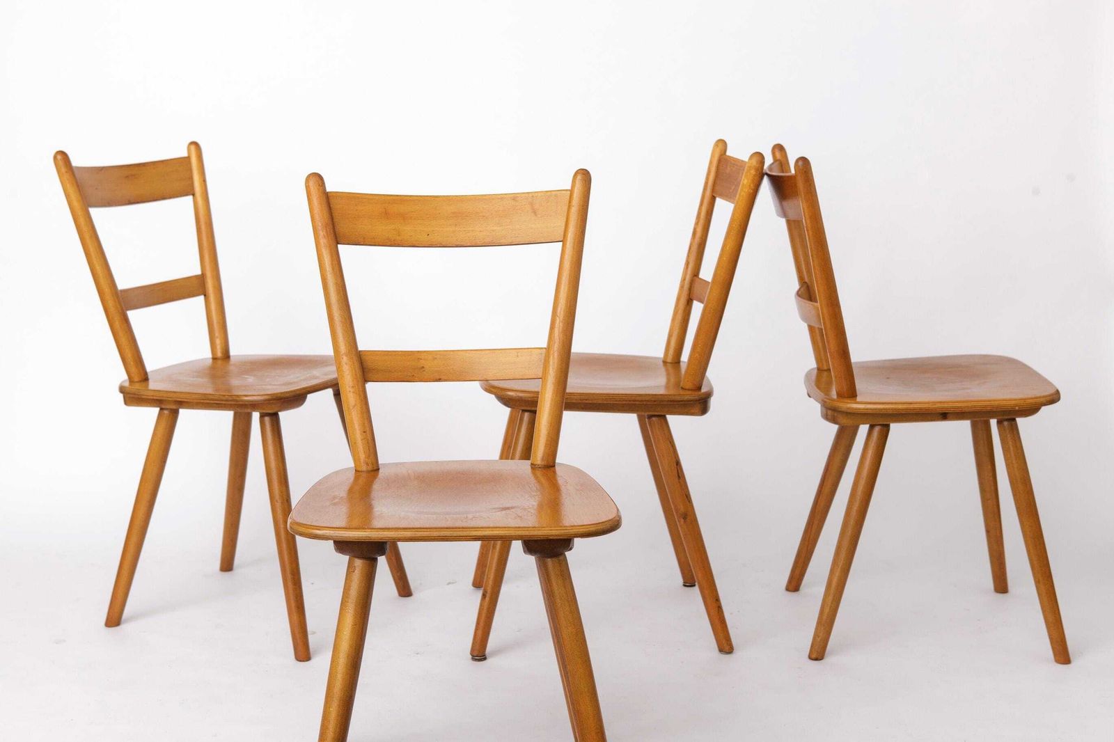 Set Of 8 Vintage Tübingen Dining Chairs Schäfer Germany 1960s Mid Century photo Furniture