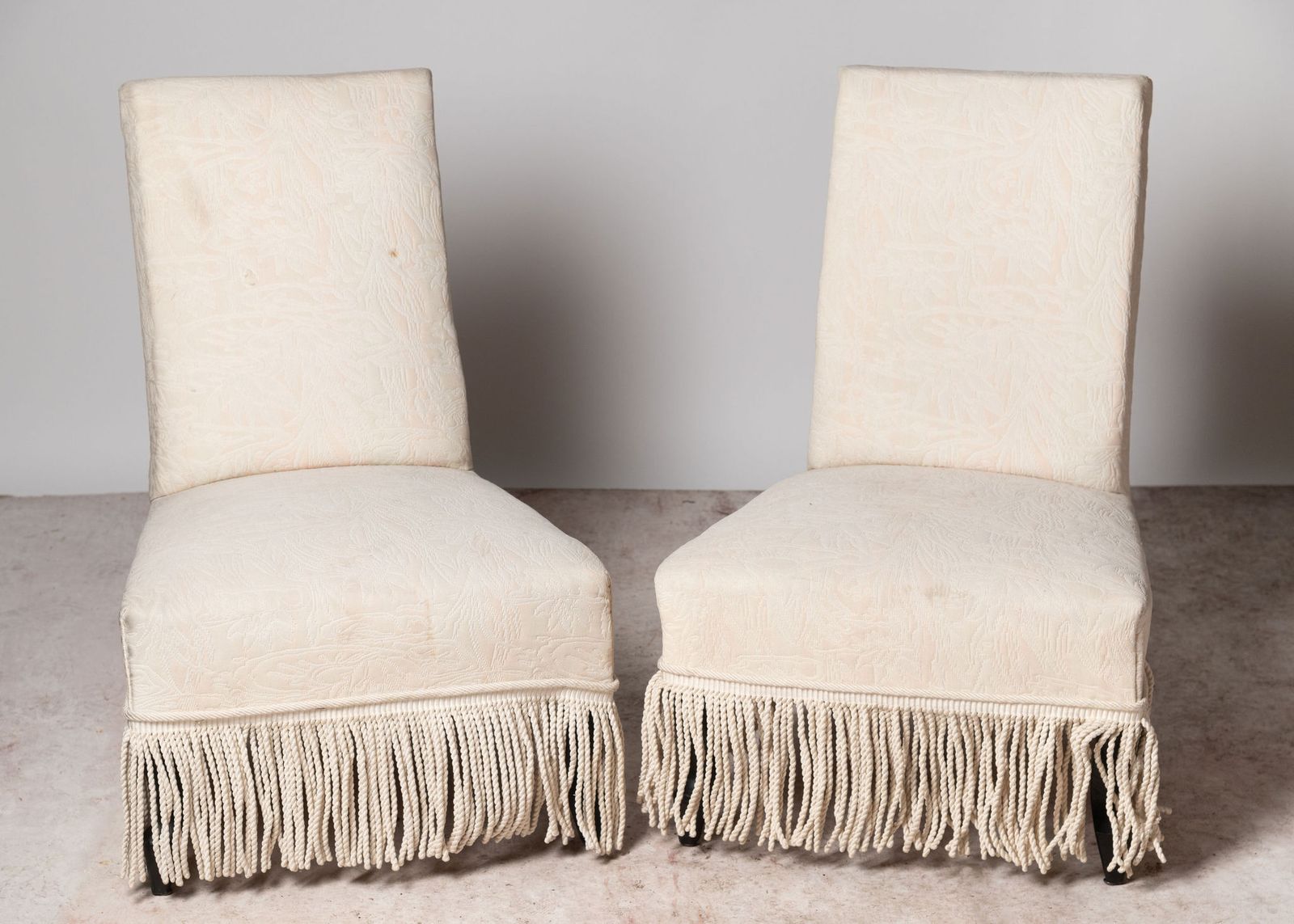 French Pair Of Slipper Chairs For Upholstery