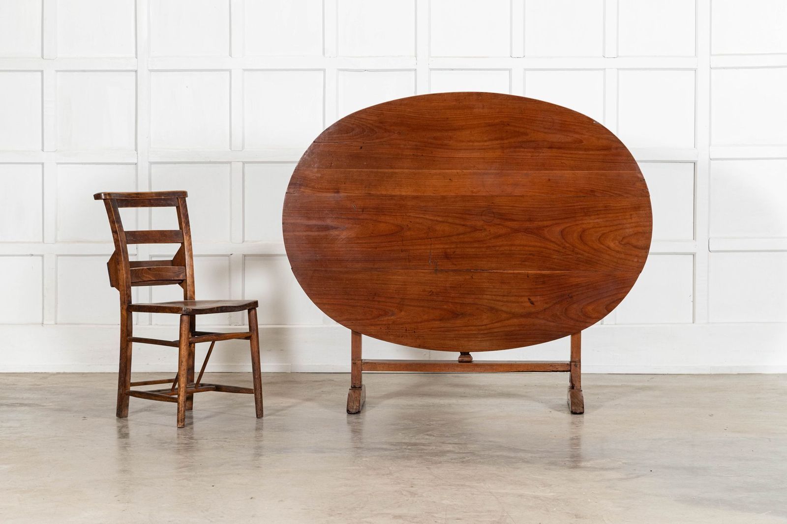 Large 19thc Oval French Fruitwood Vendange Wine Table photo Furniture