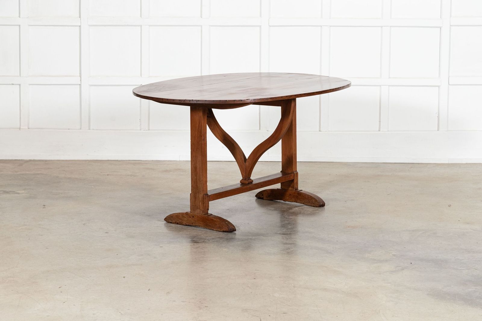 photo for sale Large 19thc Oval French Fruitwood Vendange Wine Table