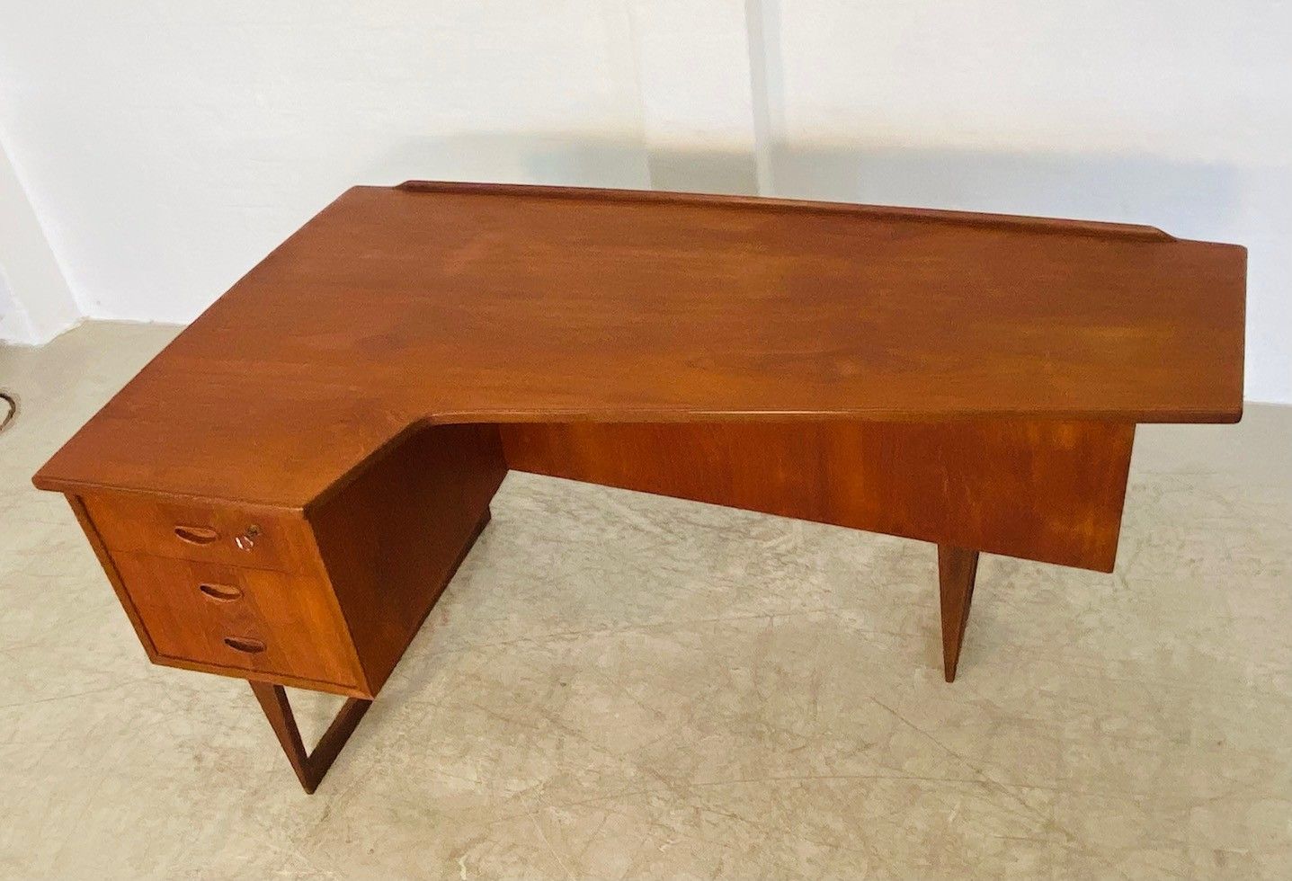 Vintage Retro Danish Mid Century Boomerang Desk  1960s photo vintage