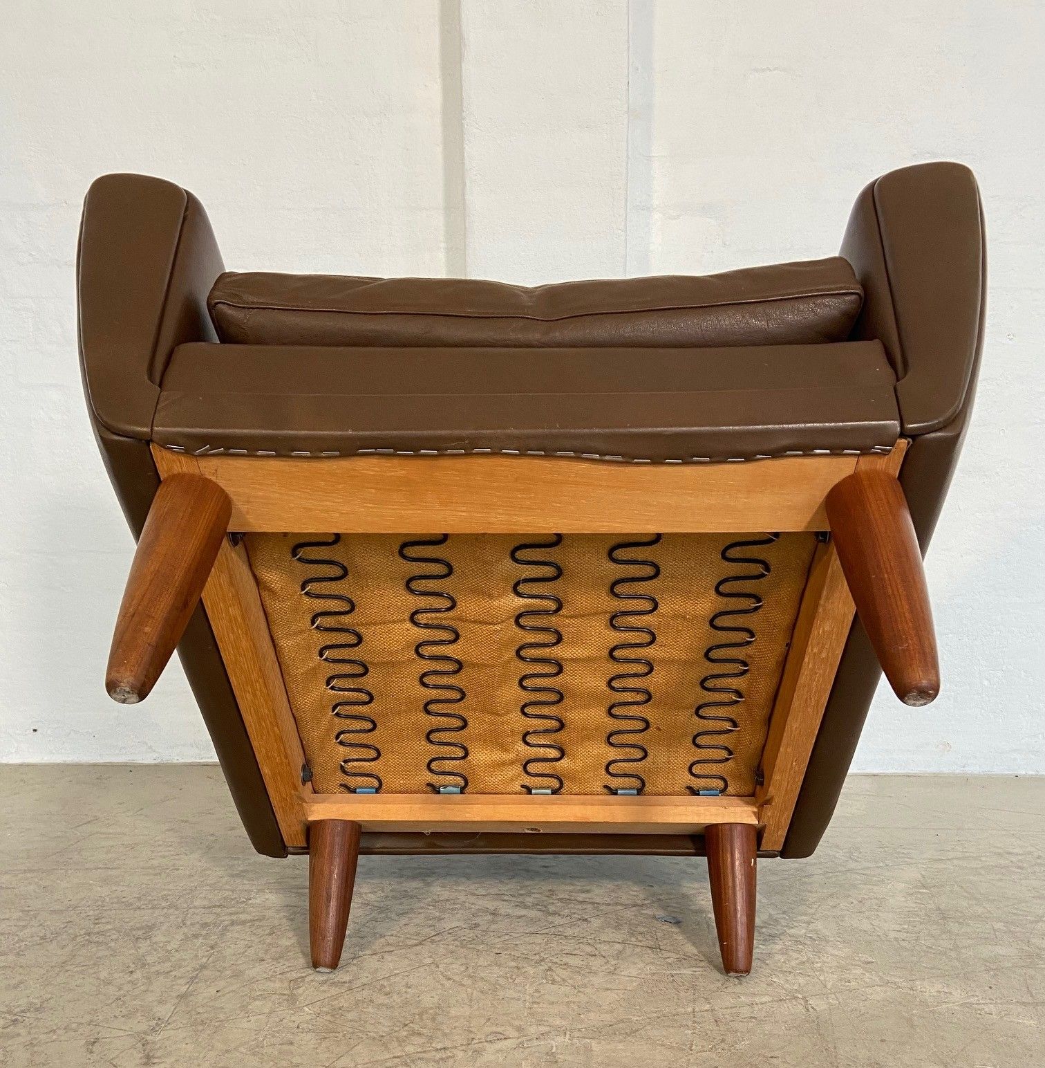 photo buy Vintage Retro Danish Mid Century G. Thams Club Chair In  Brown  Leather 60s