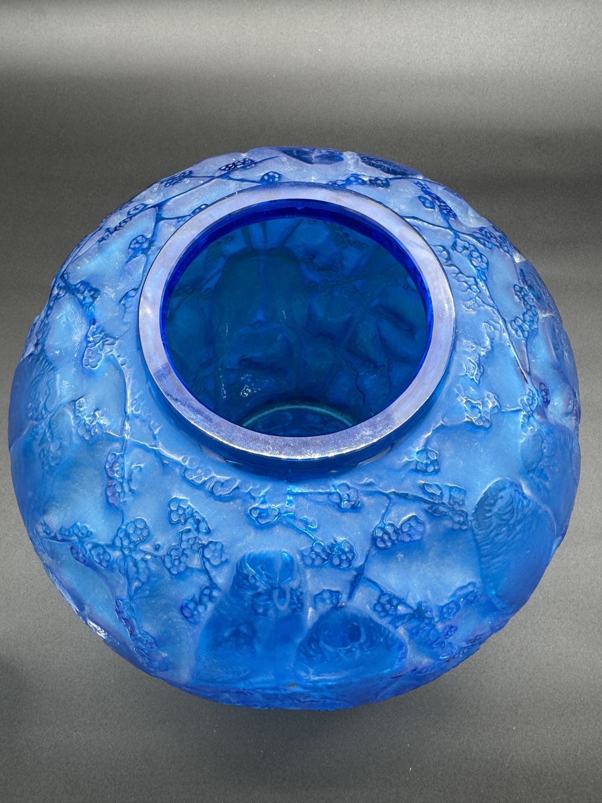 A R.Mamique Perruche Vase By R.Lalique photo vintage