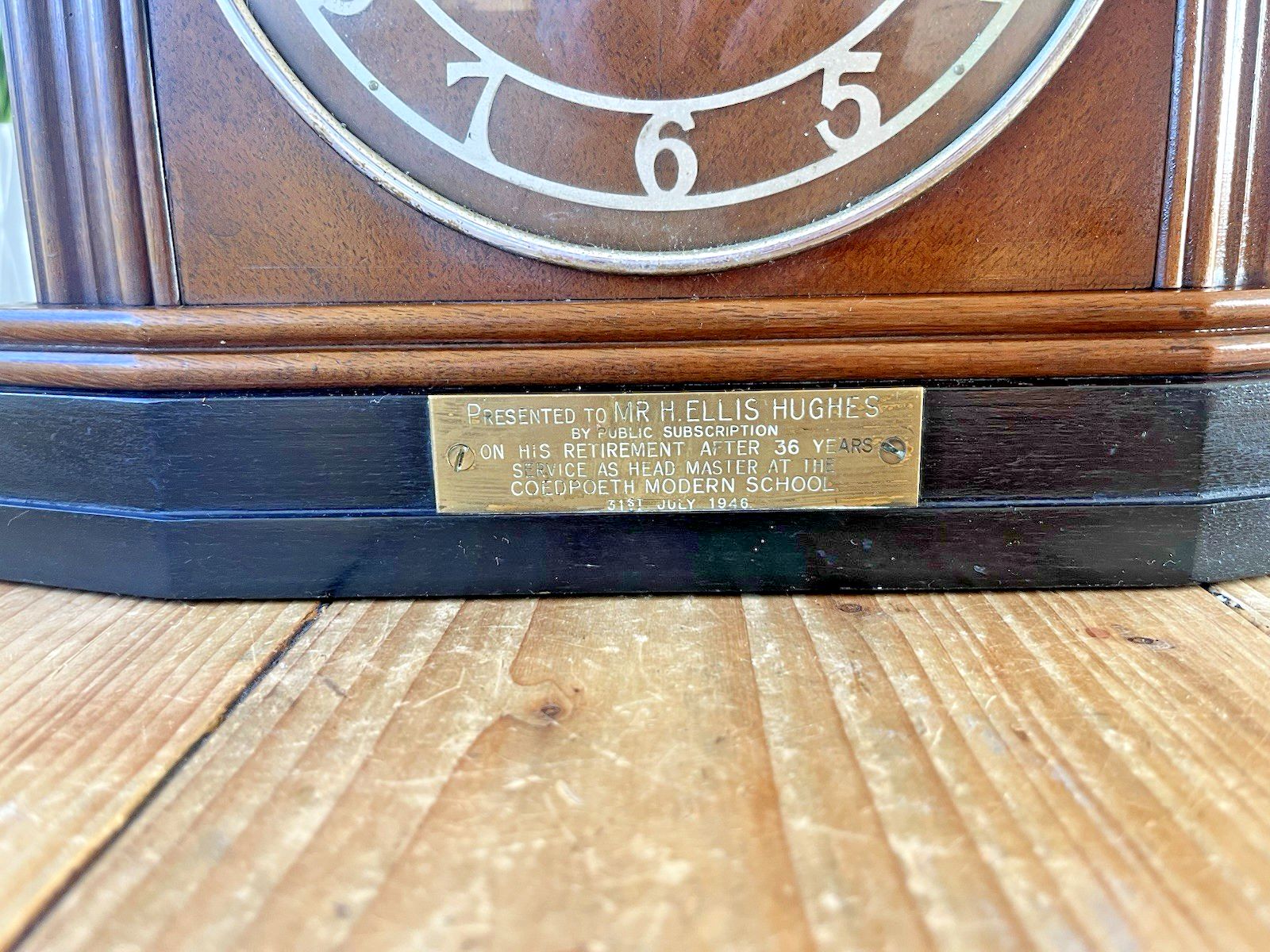 Large Antique Art Deco Oak Metamec Presentation Mantel Clock Prop Spares Repairs photo furniture