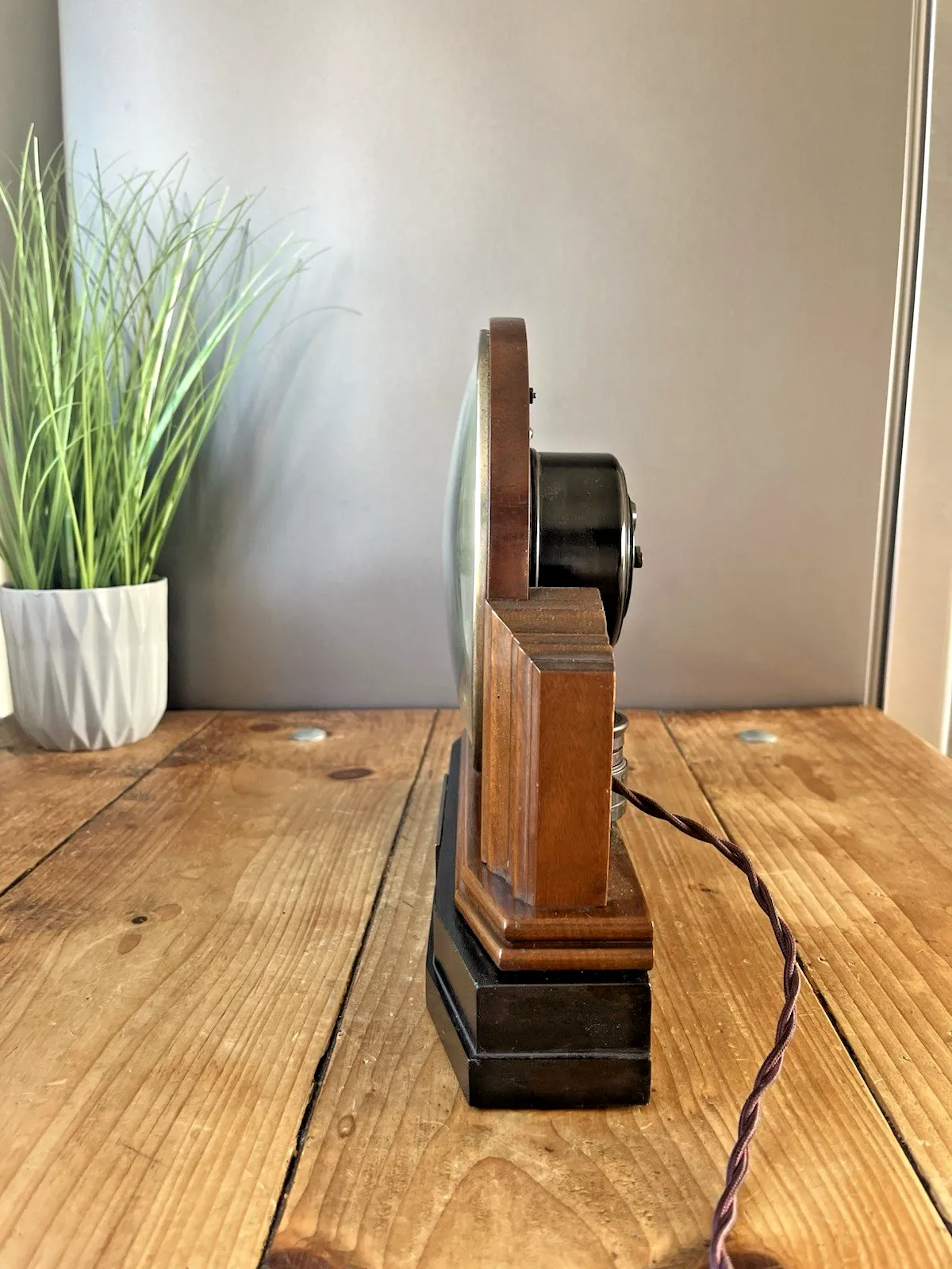 Large Antique Art Deco Oak Metamec Presentation Mantel Clock Prop Spares Repairs photo vintage