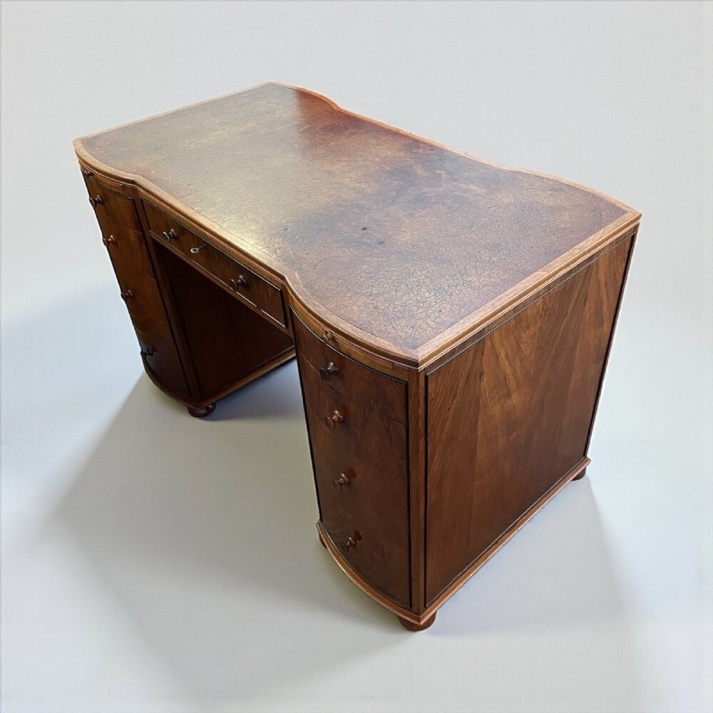 Furniture Fine Art Deco Desk By Maurice Adams. photo
